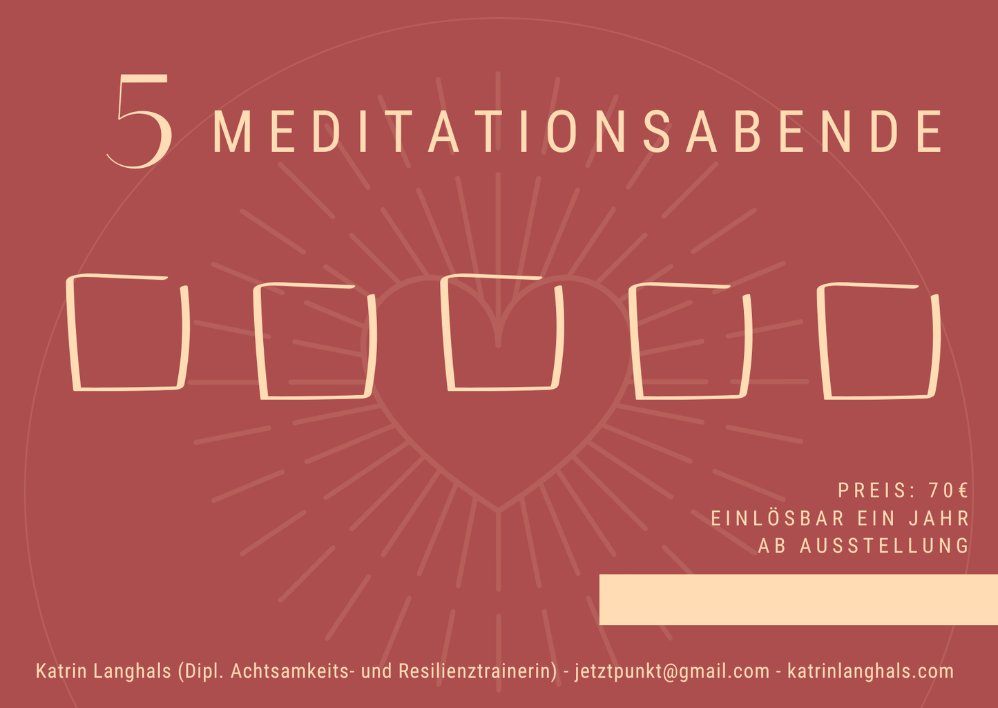 5er-Karte Meditationsabende