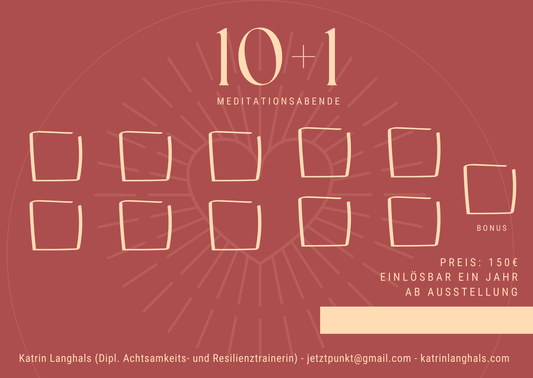 10er-Karte Meditationsabende